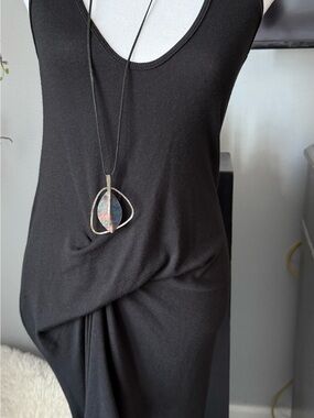 New! Riller & Fount Black Maxi Dress with Twist Front